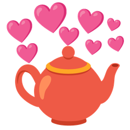 heart with arrow and teapot