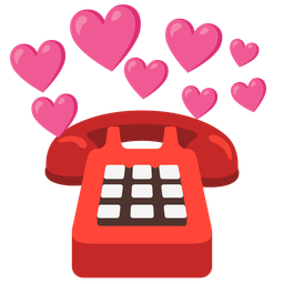 heart with arrow and telephone