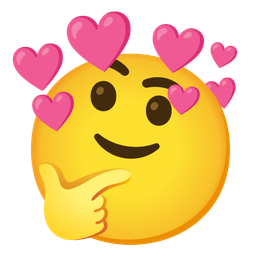 heart with arrow and thinking face