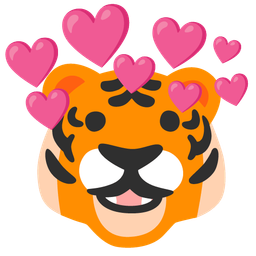 heart with arrow and tiger face