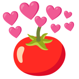 heart with arrow and tomato