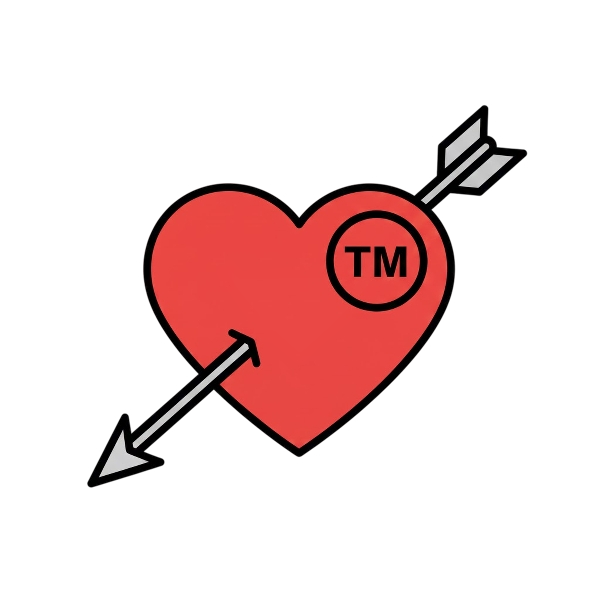 Heart with arrow and Trade mark