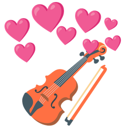 heart with arrow and violin