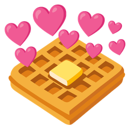 heart with arrow and waffle
