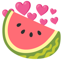 heart with arrow and watermelon