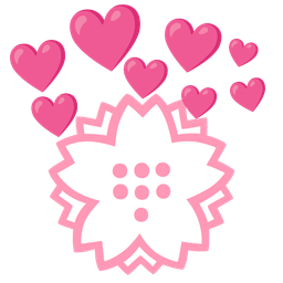 heart with arrow and white flower