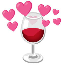 heart with arrow and wine glass