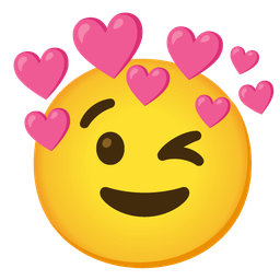 Heart with arrow and Winking face