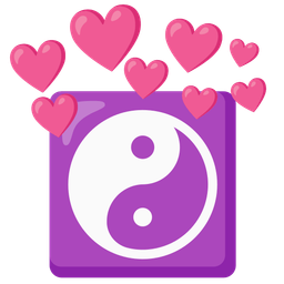 heart with arrow and yin yang