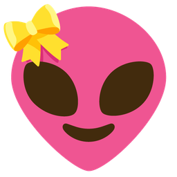 heart with ribbon and alien