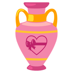 heart with ribbon and amphora