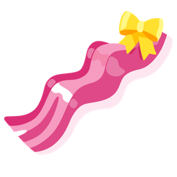 heart with ribbon and bacon