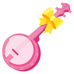 heart with ribbon and banjo