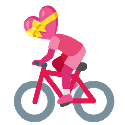 heart with ribbon and bicycle