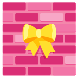 heart with ribbon and brick