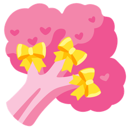 heart with ribbon and broccoli