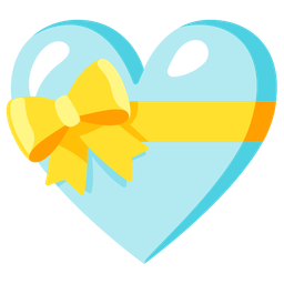 heart with ribbon and bubbles