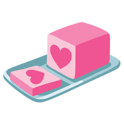 heart with ribbon and butter