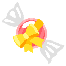 heart with ribbon and candy