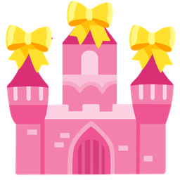 heart with ribbon and castle