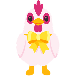 heart with ribbon and chicken