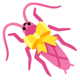 heart with ribbon and cockroach