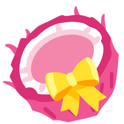 heart with ribbon and coconut