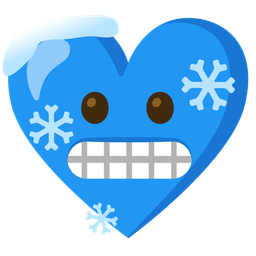 heart with ribbon and cold face