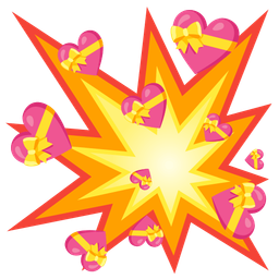 heart with ribbon and collision