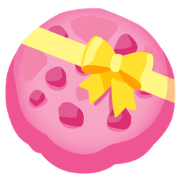 heart with ribbon and cookie