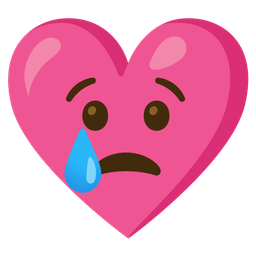 heart with ribbon and crying face