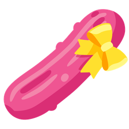 heart with ribbon and cucumber