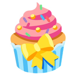 Heart with ribbon and Cupcake