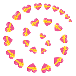 heart with ribbon and cyclone
