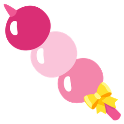 heart with ribbon and dango