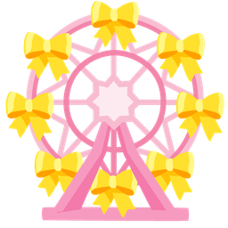 heart with ribbon and ferris wheel