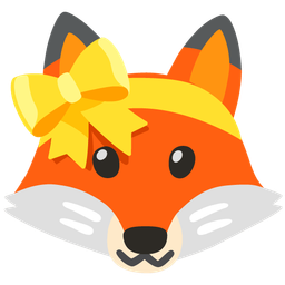 heart with ribbon and fox