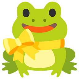 heart with ribbon and frog