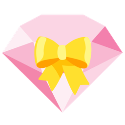 heart with ribbon and gem stone
