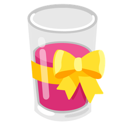 heart with ribbon and glass of milk