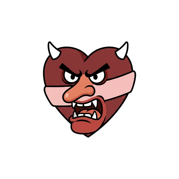 Heart with ribbon and Goblin