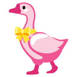 heart with ribbon and goose