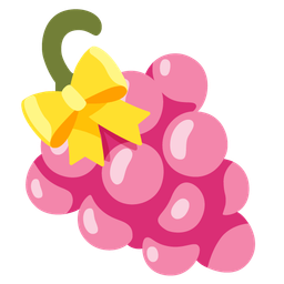 heart with ribbon and grapes