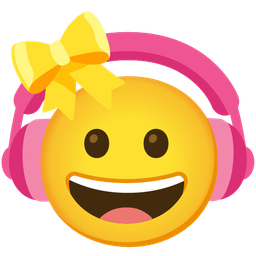 heart with ribbon and headphone