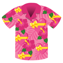 heart with ribbon and hibiscus