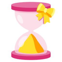 heart with ribbon and hourglass done