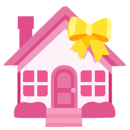 heart with ribbon and house