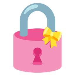 heart with ribbon and locked