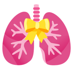 heart with ribbon and lungs