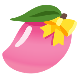 heart with ribbon and mango